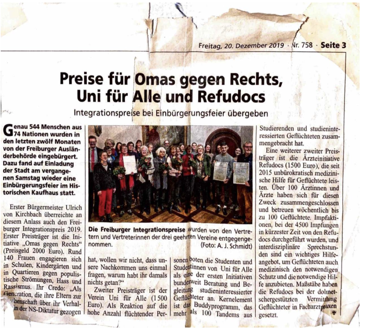 Preis der Integration 2019